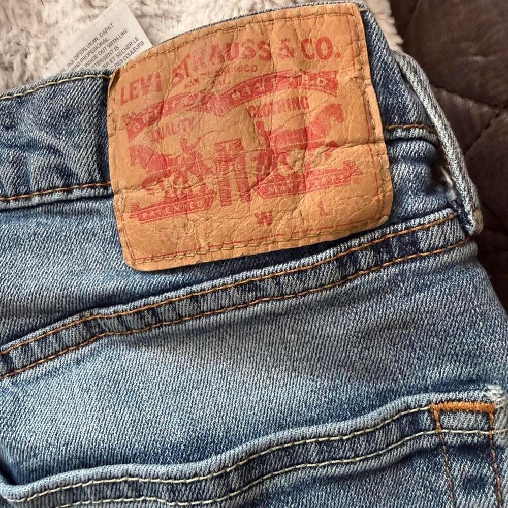 Levis blue straight leg jeans